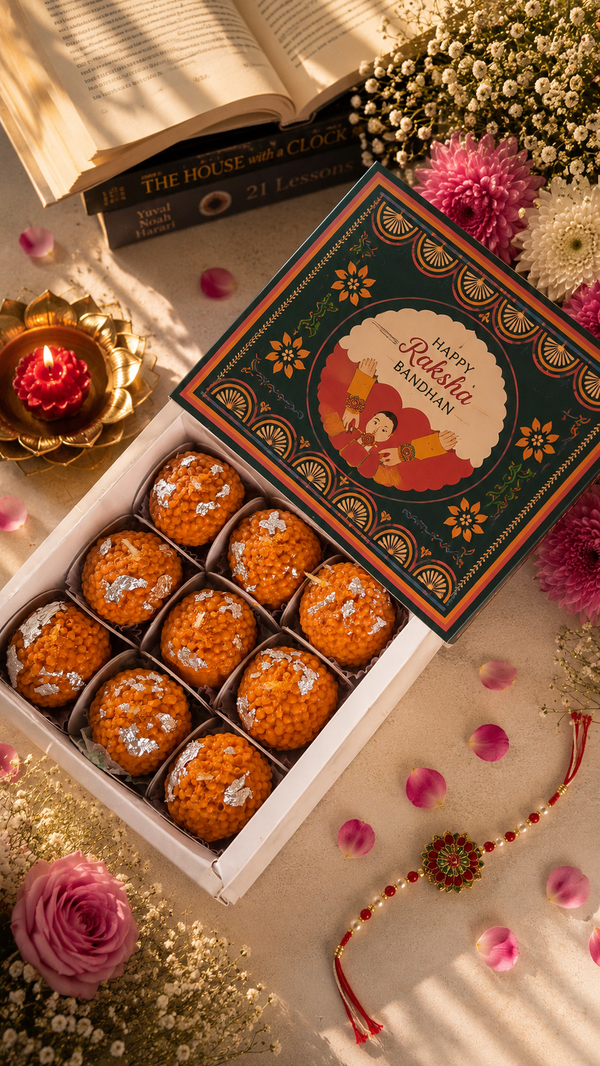 9 Motichoor Laddu Scented Candle Gift Box